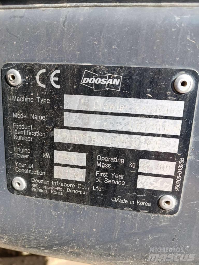 Doosan DX 225 LC-5 Bandgrävare