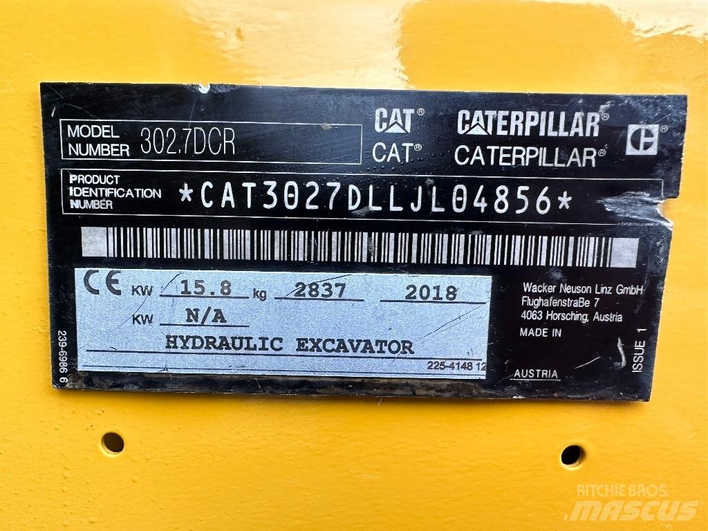 CAT 302.7 D CR Minigrävare < 7t