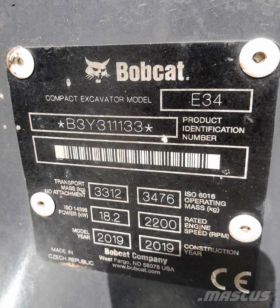 Bobcat E34 Minigrävare < 7t