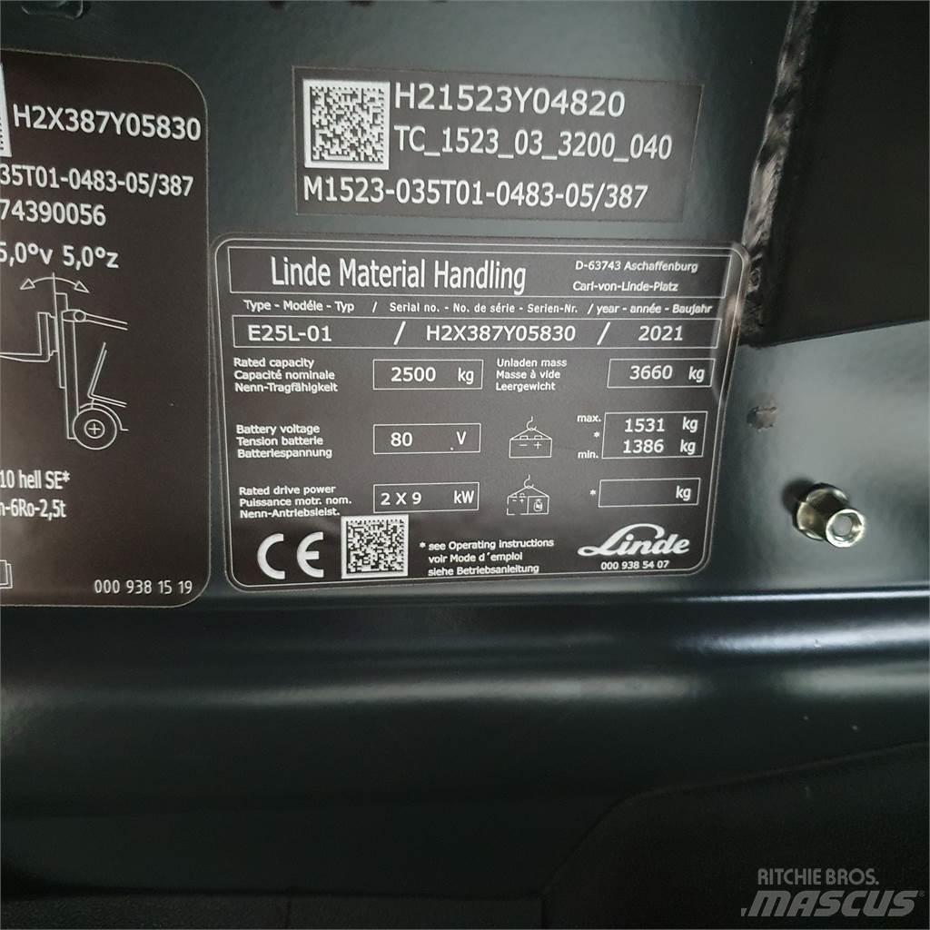 Linde E25L Elmotviktstruckar