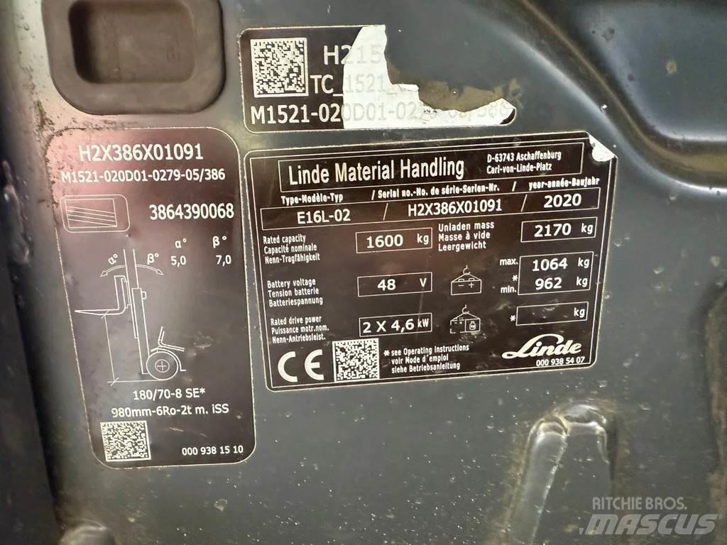 Linde E16L-02 Övriga motviktstruckar