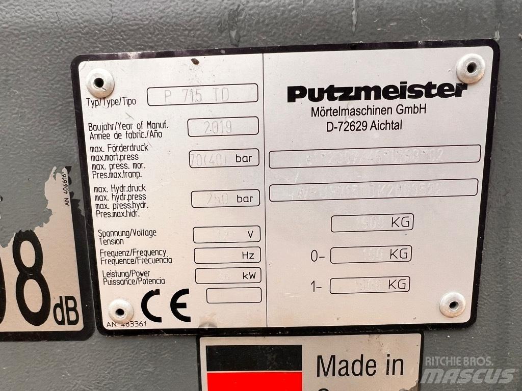 Putzmeister P 715 TD Lastbilar med betongpump