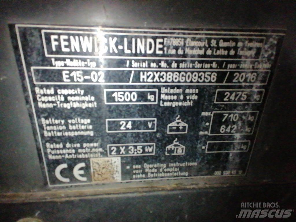 Linde E15-02 Elmotviktstruckar