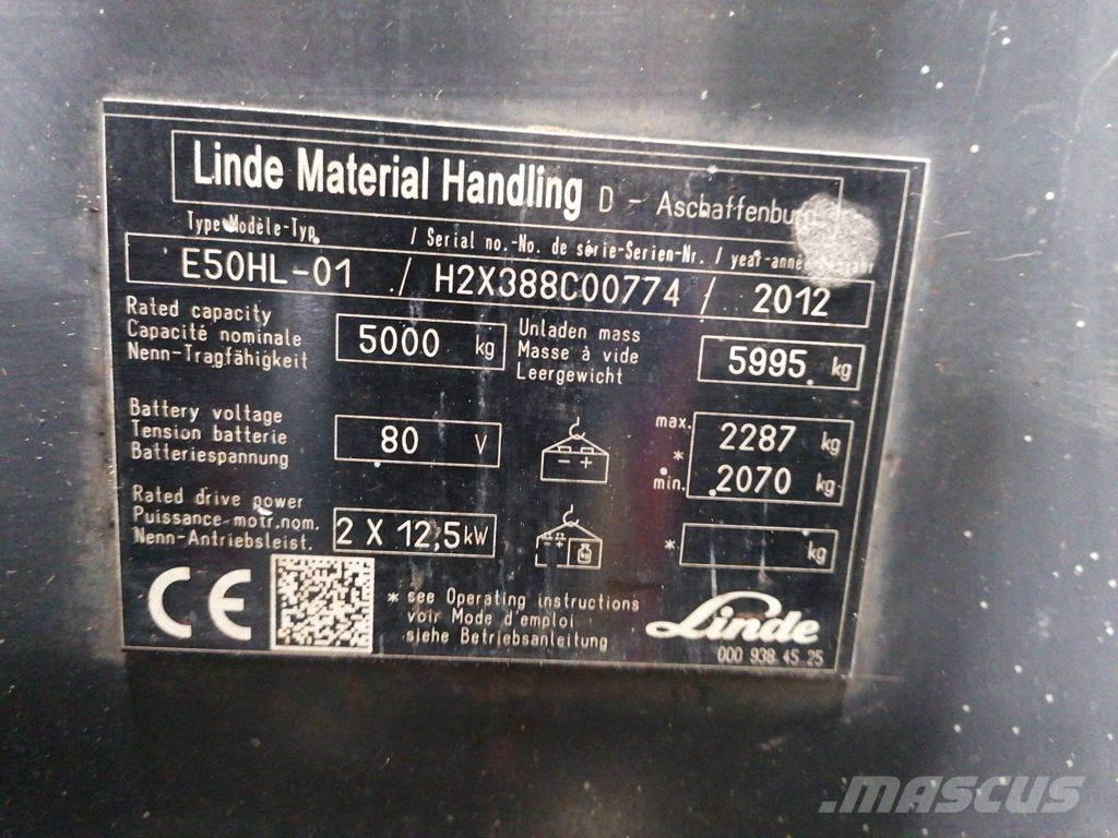 Linde E50HL-01 Elmotviktstruckar