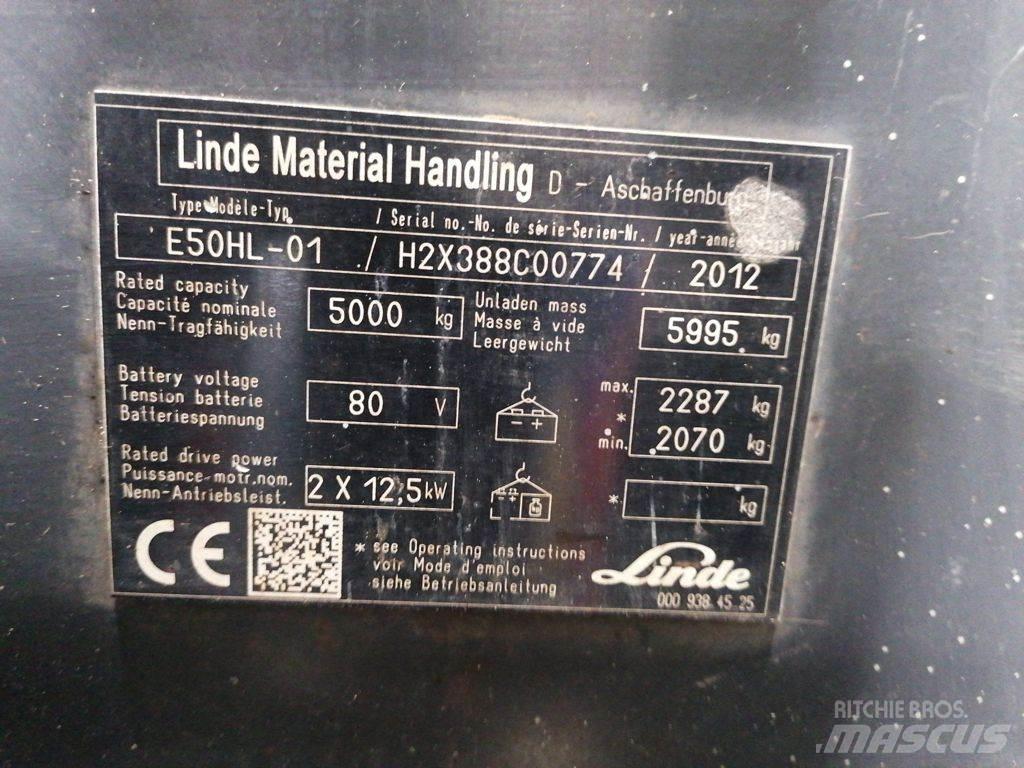 Linde E50HL-01 Elmotviktstruckar