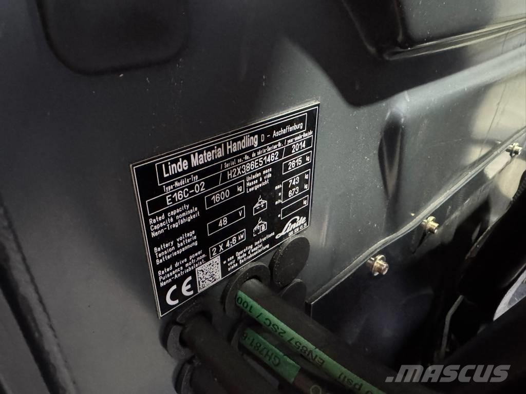 Linde E 16 C-02 Elmotviktstruckar