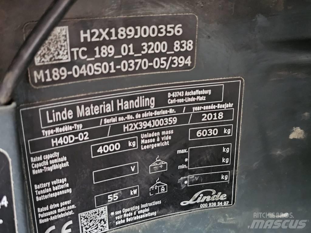 Linde H40D-02 Dieselmotviktstruckar