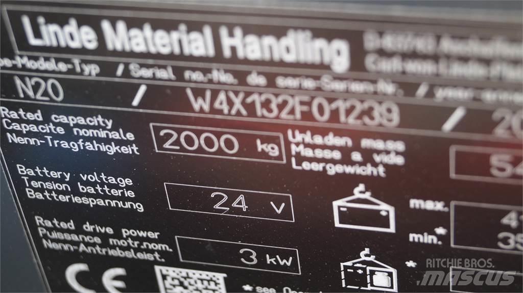Linde N20 kurz Plocktruck, låglyftande