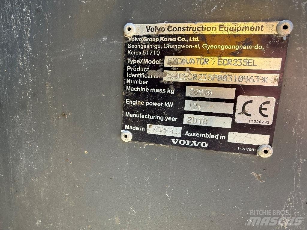 Volvo ECR 235 EL Bandgrävare