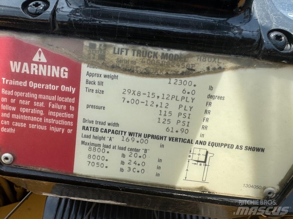 Hyster H 80 XL Övriga motviktstruckar