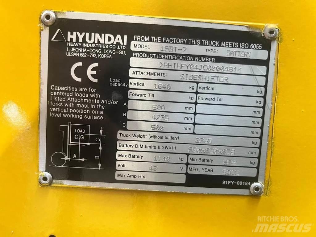 Hyundai 18BT-7 Elmotviktstruckar
