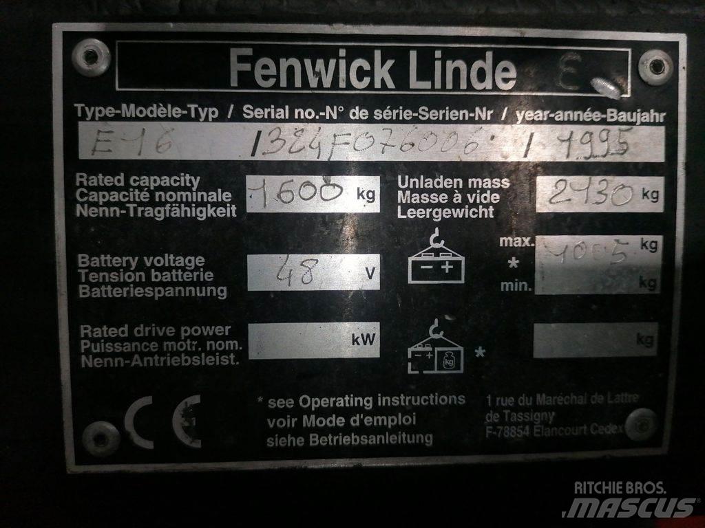 Linde E16 Elmotviktstruckar