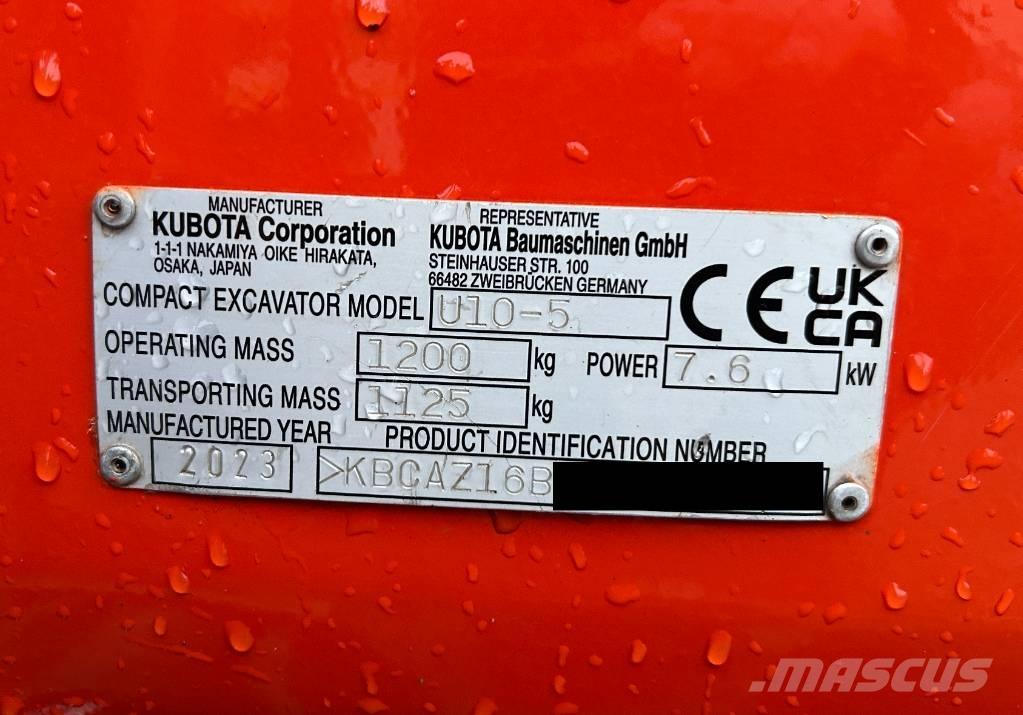 Kubota U 10-5 Minigrävare < 7t