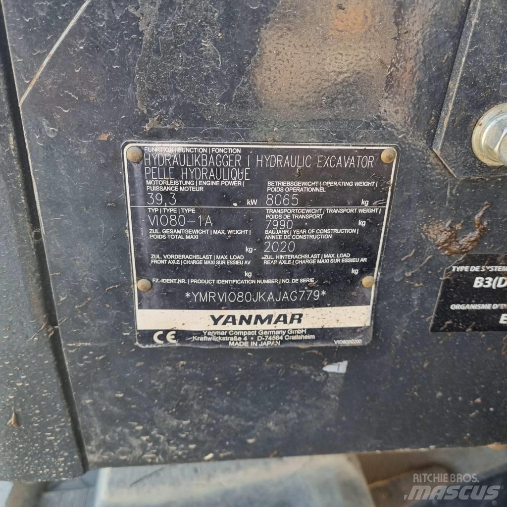 Yanmar Vio 80-1A Midigrävmaskiner 7t - 12t