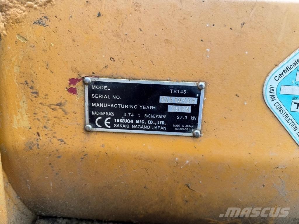 Takeuchi TB 145 Minigrävare < 7t