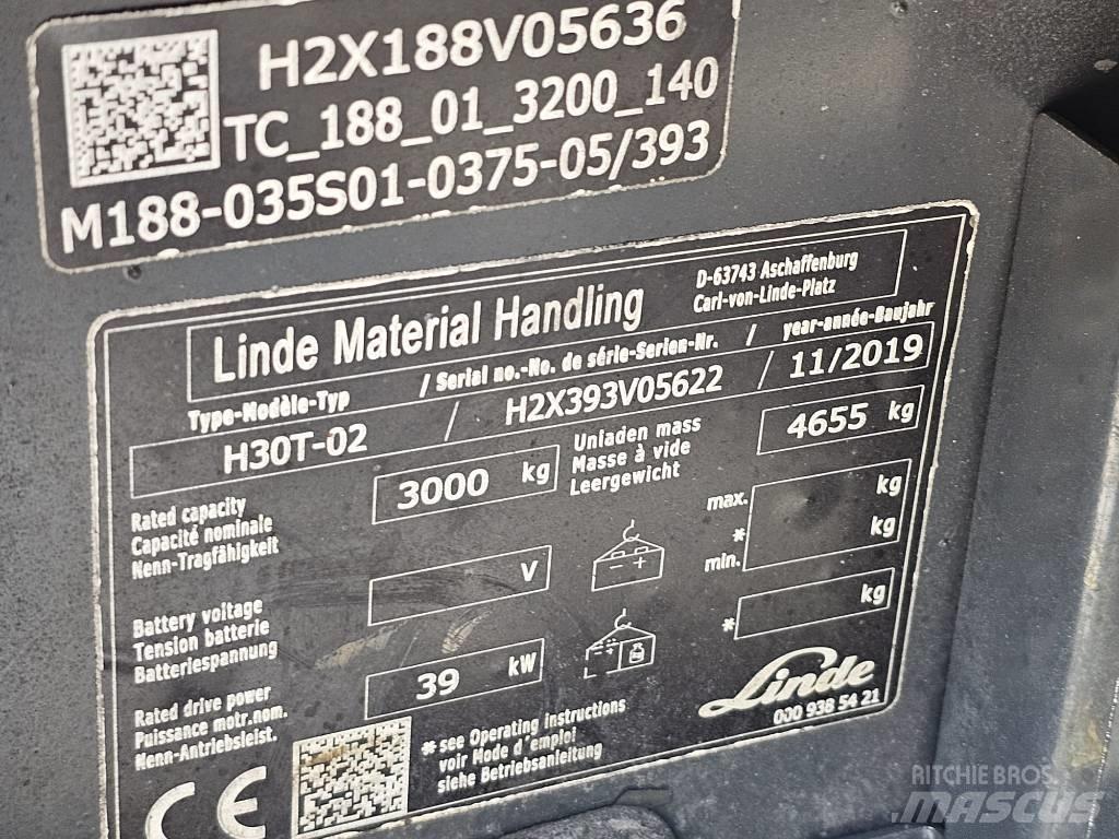 Linde H30T-02 Gasolmotviktstruckar