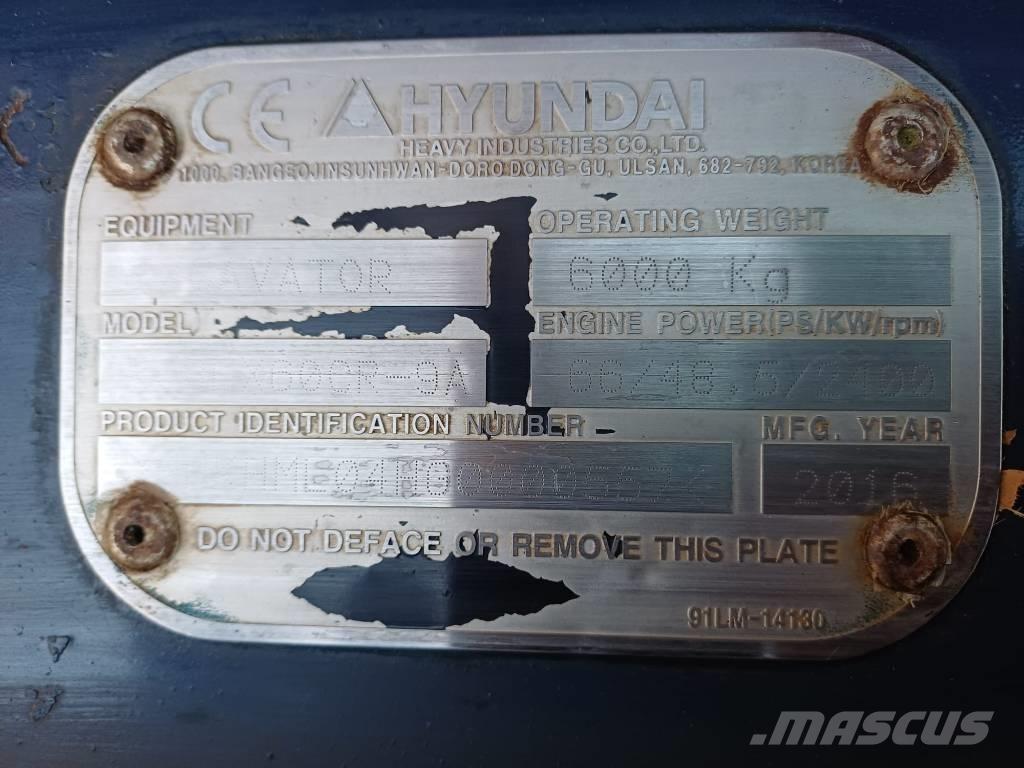 Hyundai 60cr-9a Minigrävare < 7t
