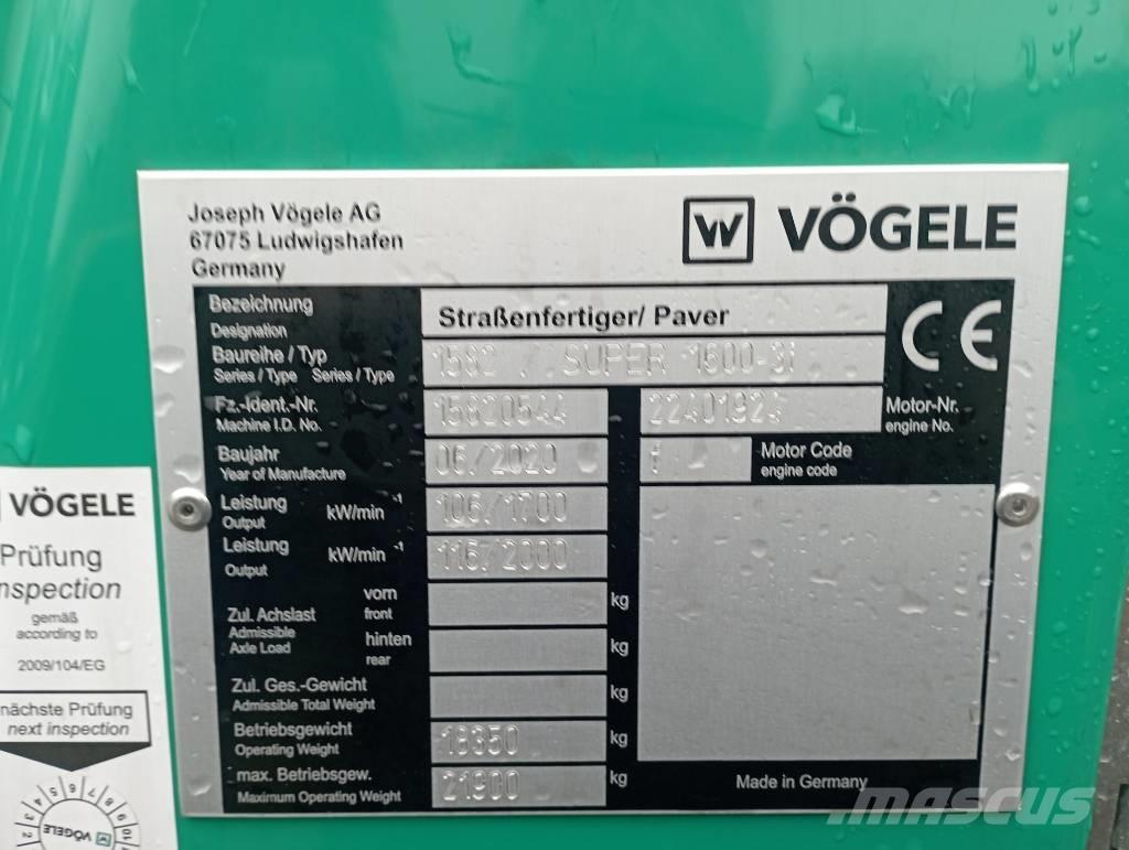 Vögele Super 1600-3i Asfaltsläggningsmaskiner