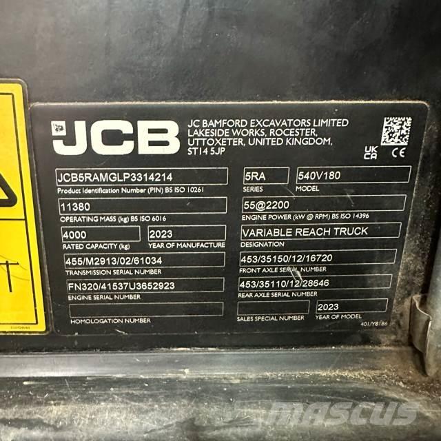 JCB 540-180 Teleskoplastare