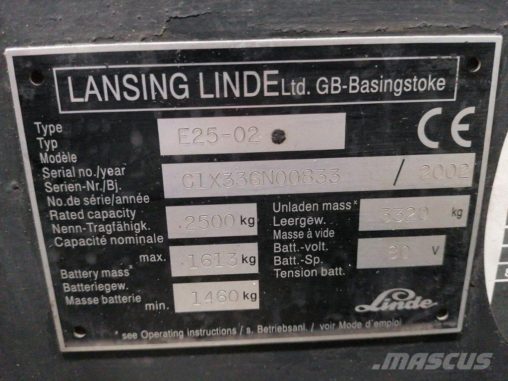 Linde E25-02 Elmotviktstruckar