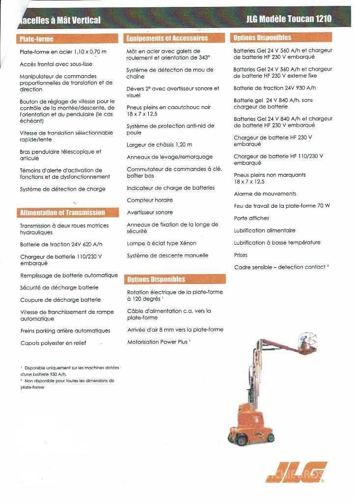 JLG Toucan 1210 Personhissar och andra hissar