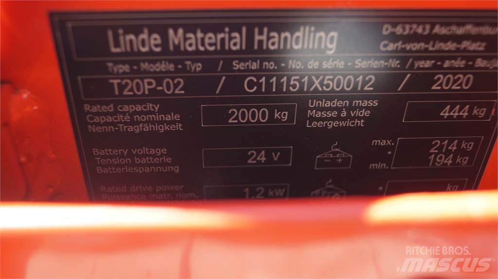 Linde T20P Låglyftare utan plattform