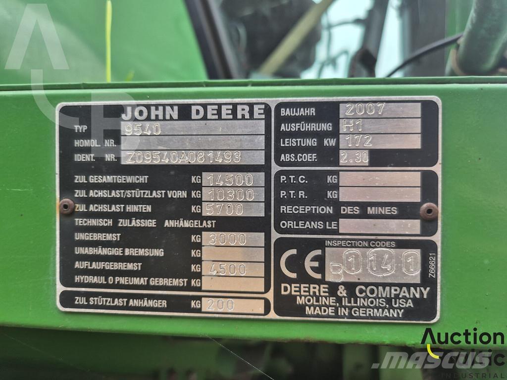 John Deere 9540 Skördetröskor