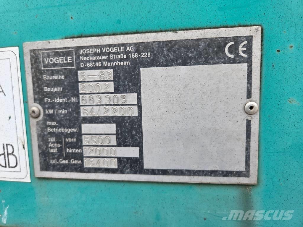 Vögele Super 1603 Asfaltsläggningsmaskiner