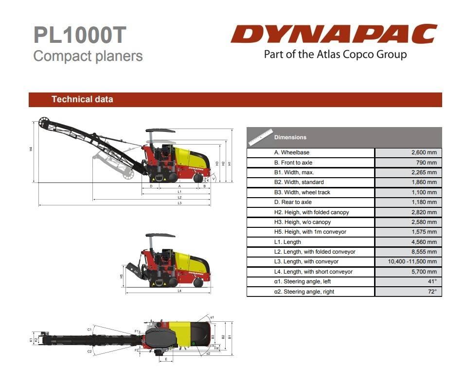 Dynapac PL1000T Asfaltskallfräsmaskiner