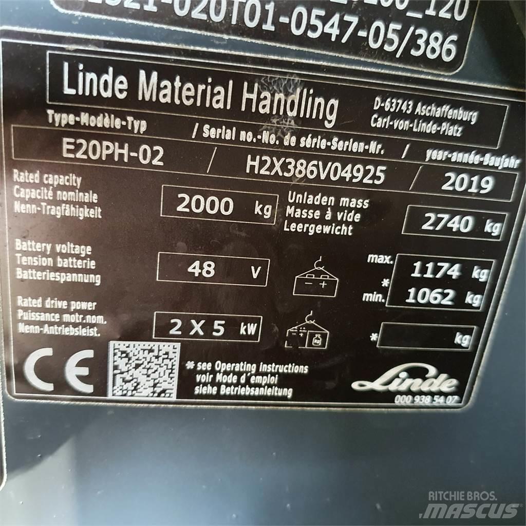 Linde E20PH Elmotviktstruckar