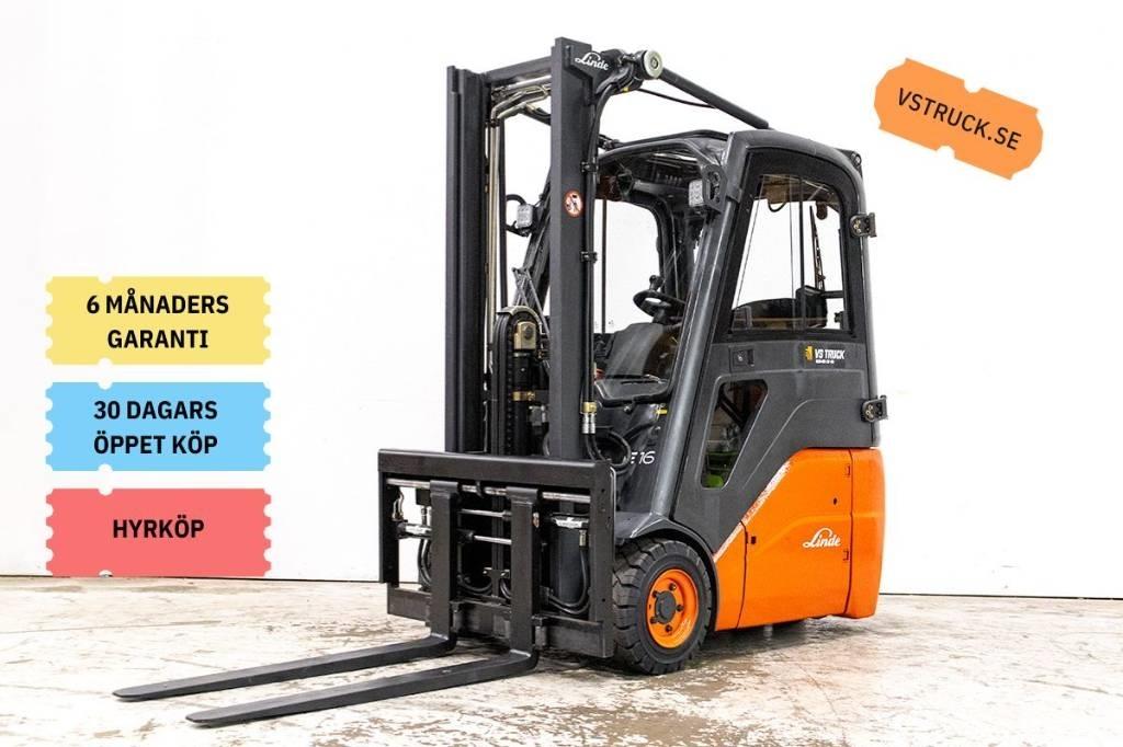 Linde E 16 Elmotviktstruckar