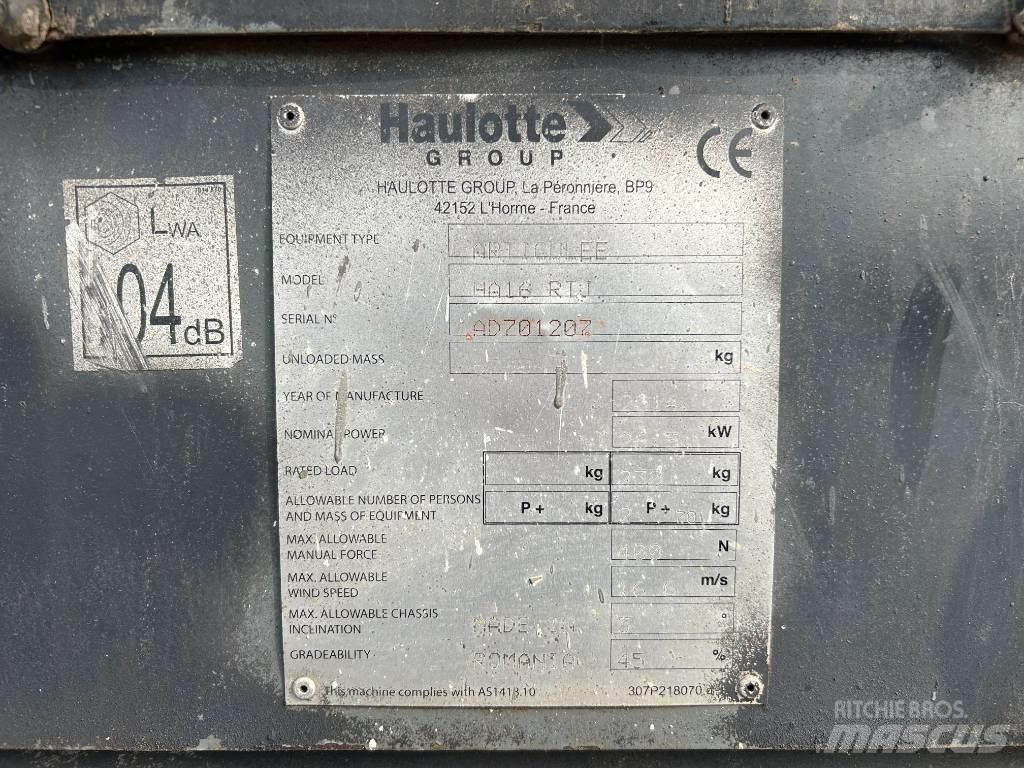 Haulotte HA16RTJ Bomliftar