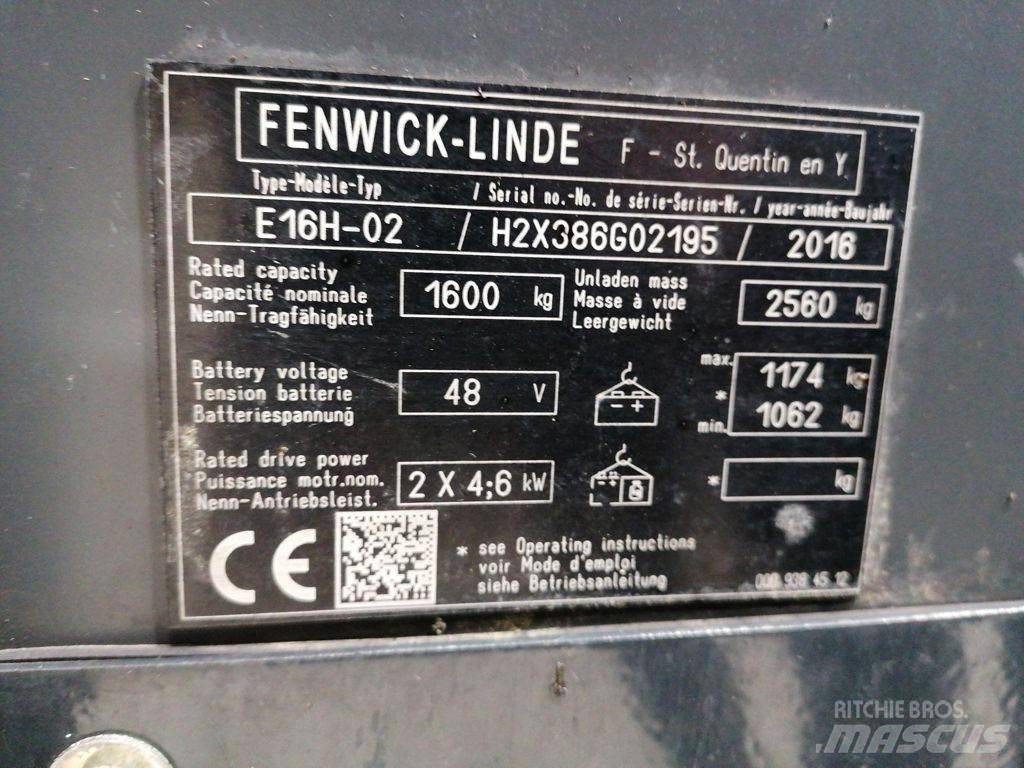 Linde E16H-02 Elmotviktstruckar