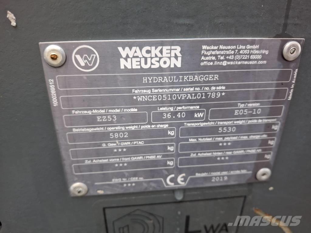 Wacker Neuson EZ 53 Minigrävare < 7t