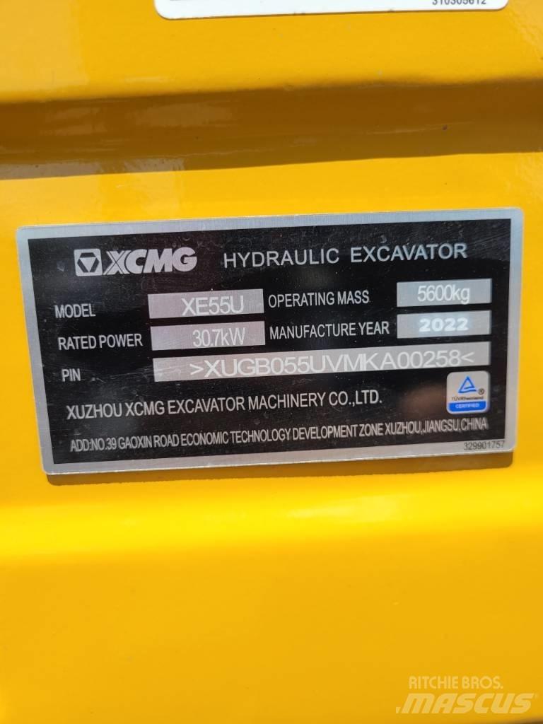 XCMG XE55 U Minigrävare < 7t