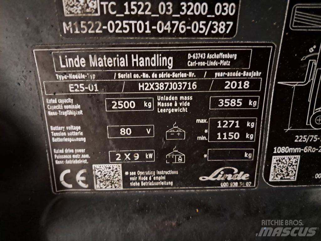 Linde E25-01 Elmotviktstruckar