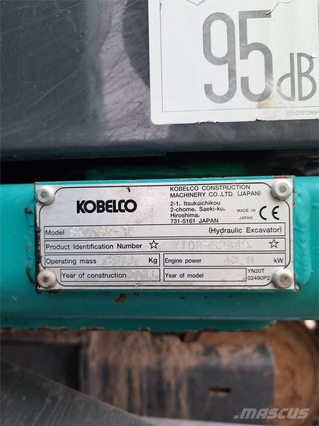 Kobelco SK75SR-3E Minigrävare < 7t