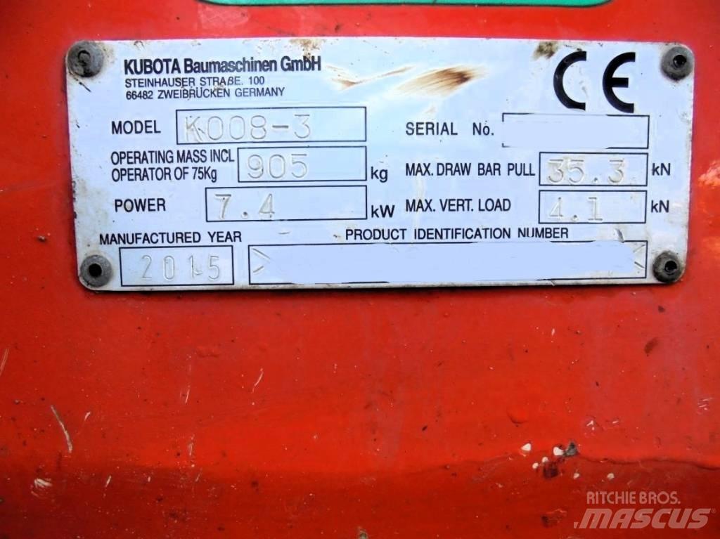 Kubota K 008-3 Minigrävare < 7t