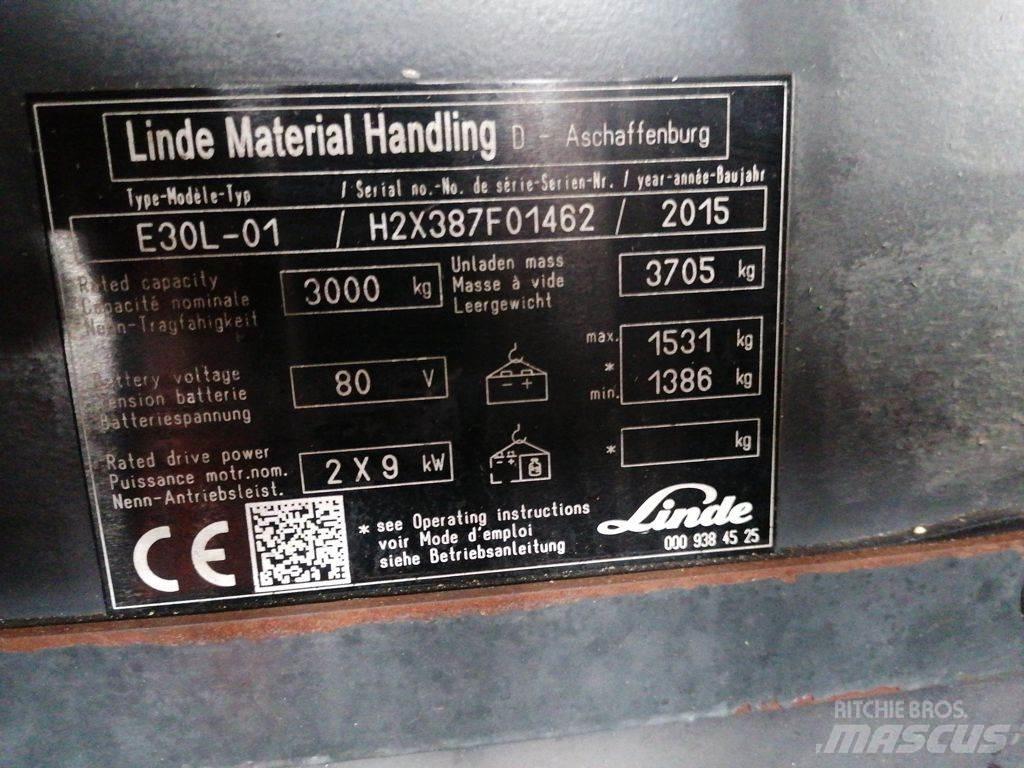 Linde E30L-01 Elmotviktstruckar