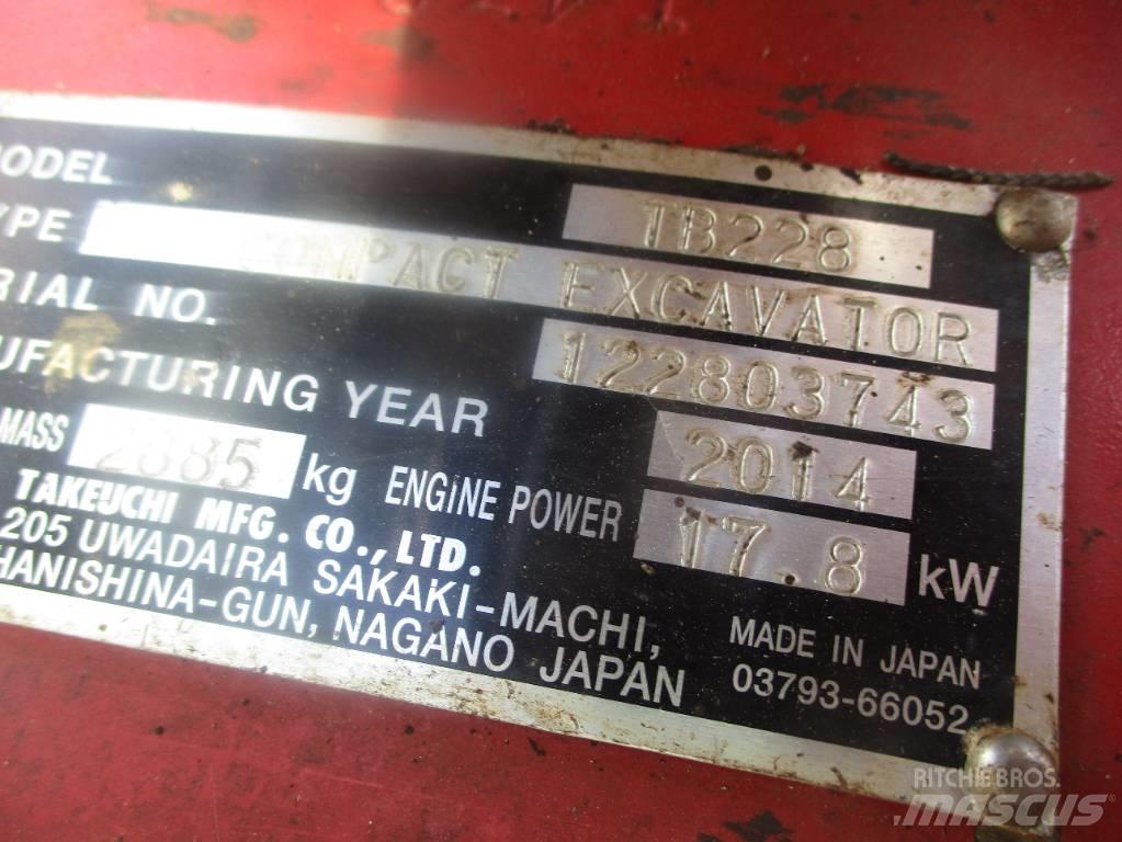 Takeuchi TB 228 Minigrävare < 7t