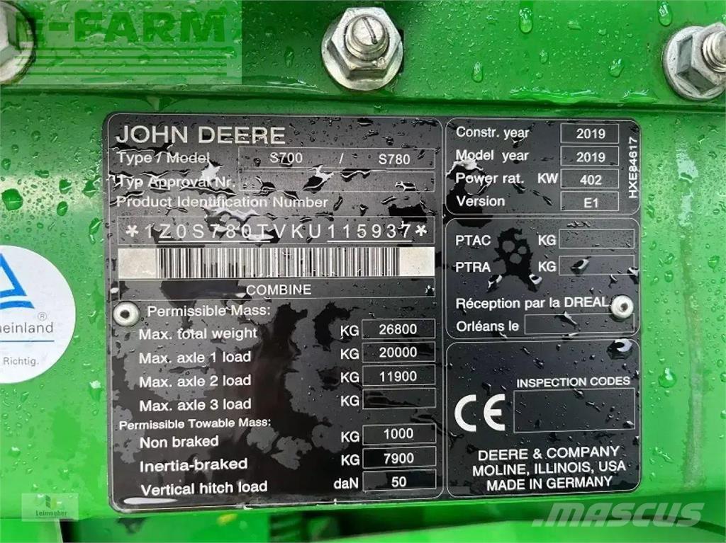 John Deere s 780i Skördetröskor