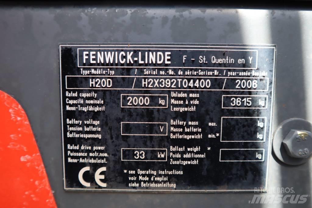 Linde H20D 2000 Kg Dieselmotviktstruckar