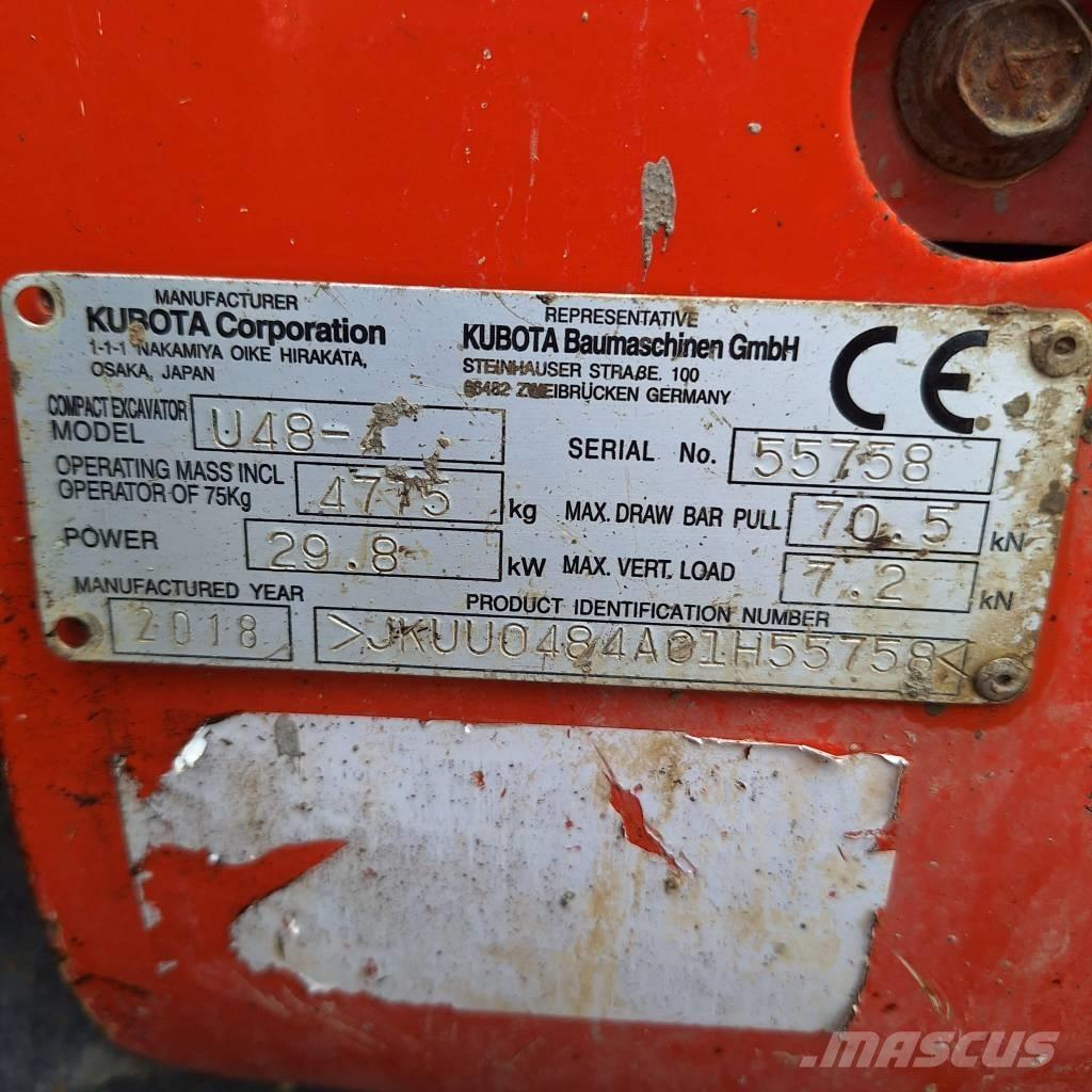 Kubota U 48-4 Minigrävare < 7t