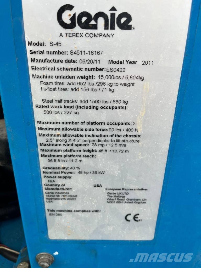 Genie S 45 Teleskop bomliftar