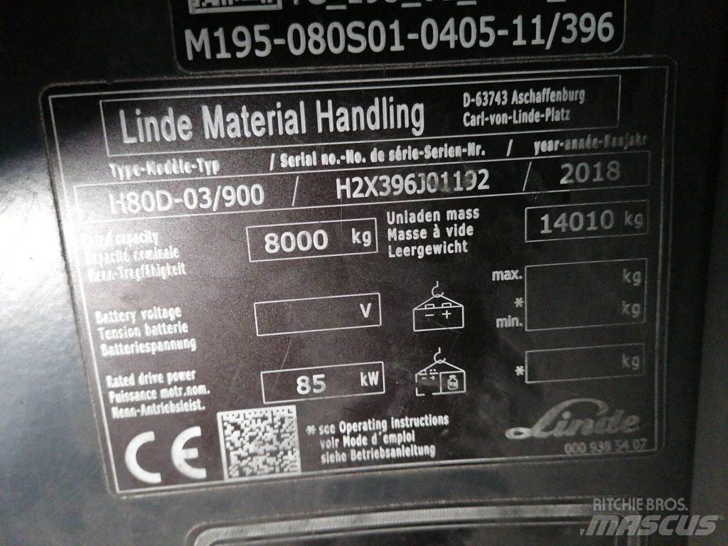 Linde H80D-03/900 Dieselmotviktstruckar