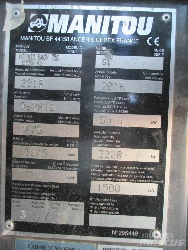 Manitou MT 932 Teleskoplastare