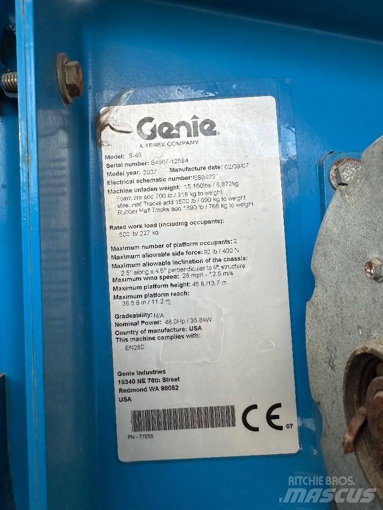 Genie s45 Teleskop bomliftar
