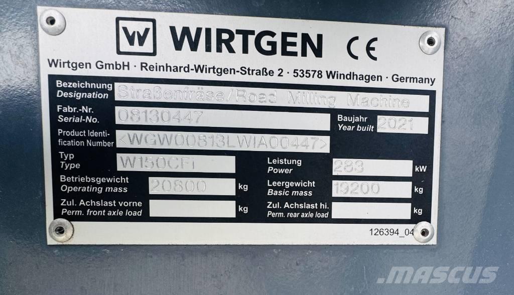 Wirtgen W 150 CFi Asfaltskallfräsmaskiner