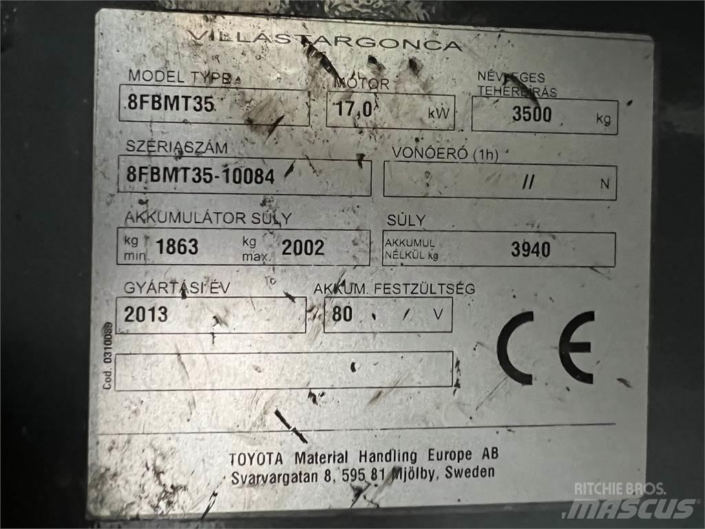 Toyota 8FBMT35 Elmotviktstruckar