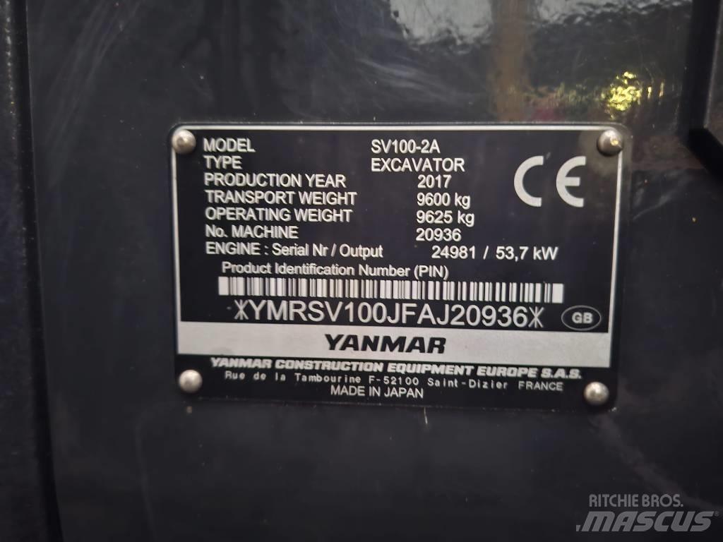 Yanmar SV 100-2A Midigrävmaskiner 7t - 12t